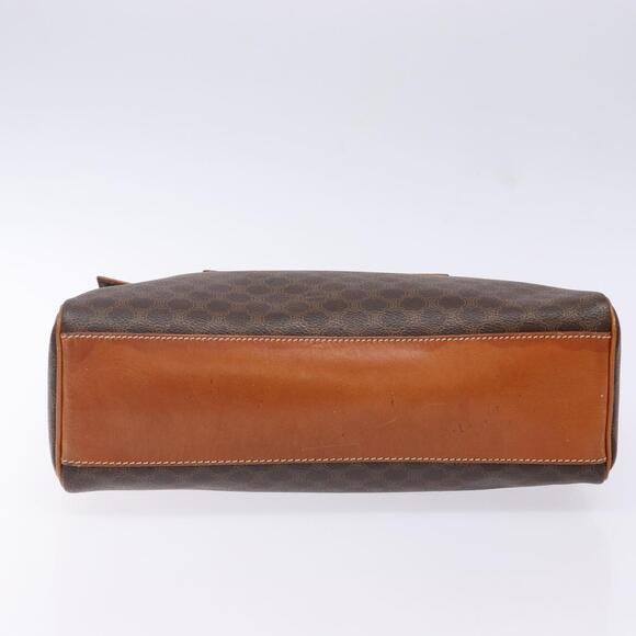 CELINE Macadam Canvas Hand Bag Pvc Leather Brown Gold - Picture 9 of 12